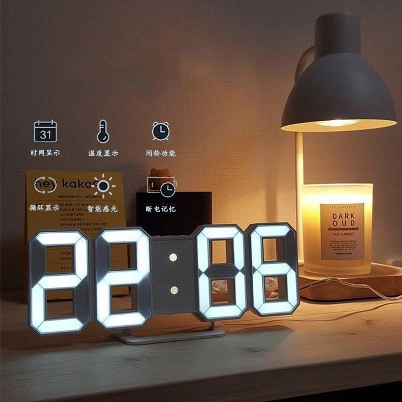 Horloge Murale numérique LED 3D