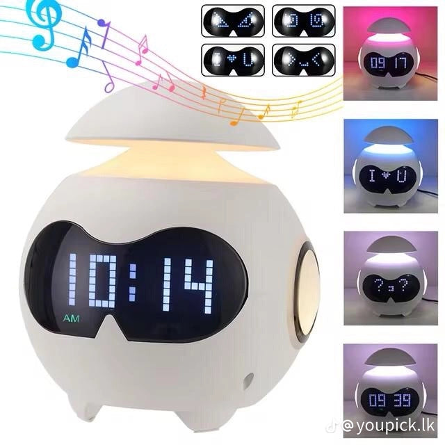 Réveils LED intelligents pour enfants, budgétaire, horloge, pixel, expression, étudiant